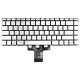 HP 14-CD0010TX keyboard for laptop without frame, silver CZ/SK, with backlight